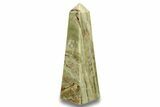 Polished Green Banded Calcite Obelisk - Pakistan #266210-1